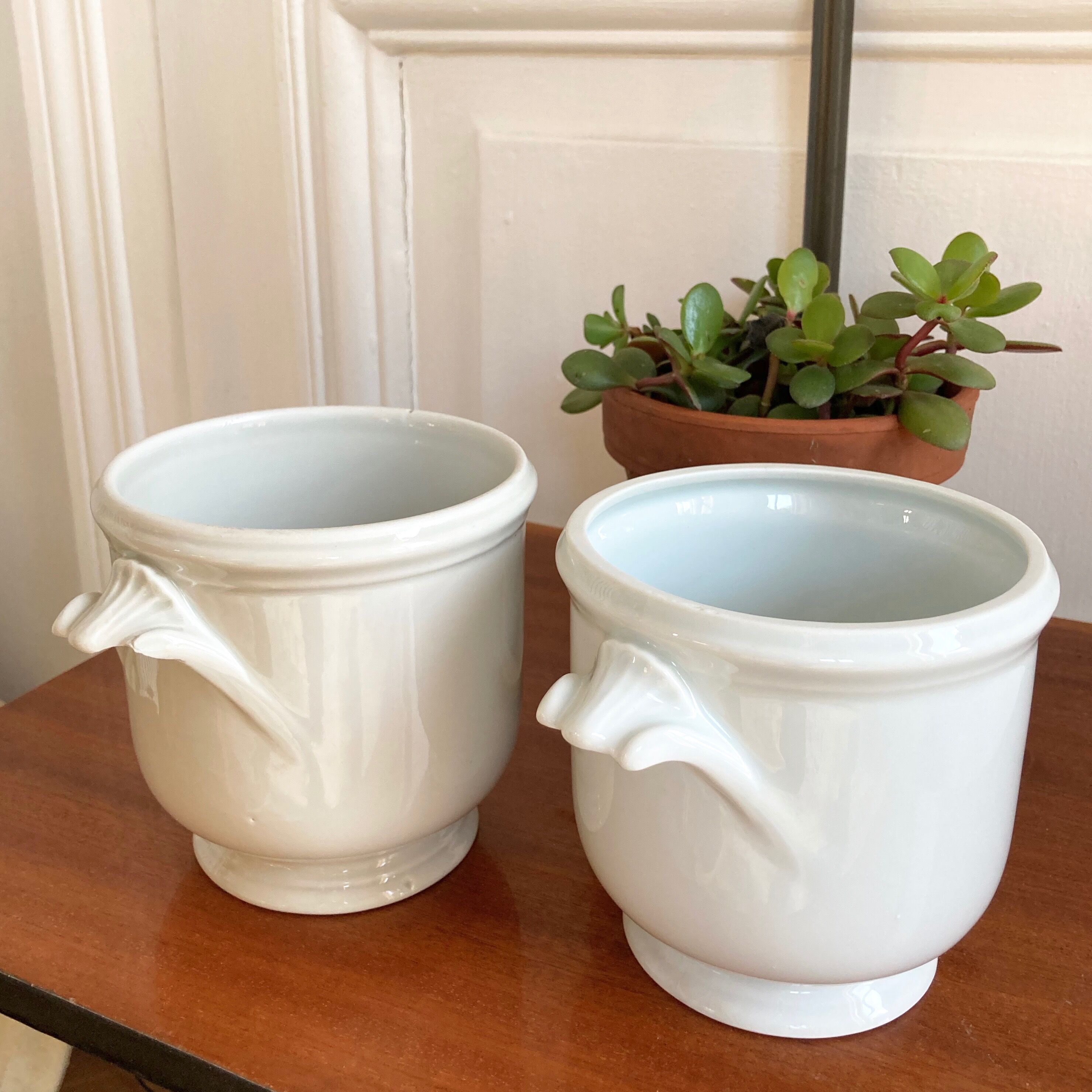 Paire de cache pots porcelaine de Limoges
