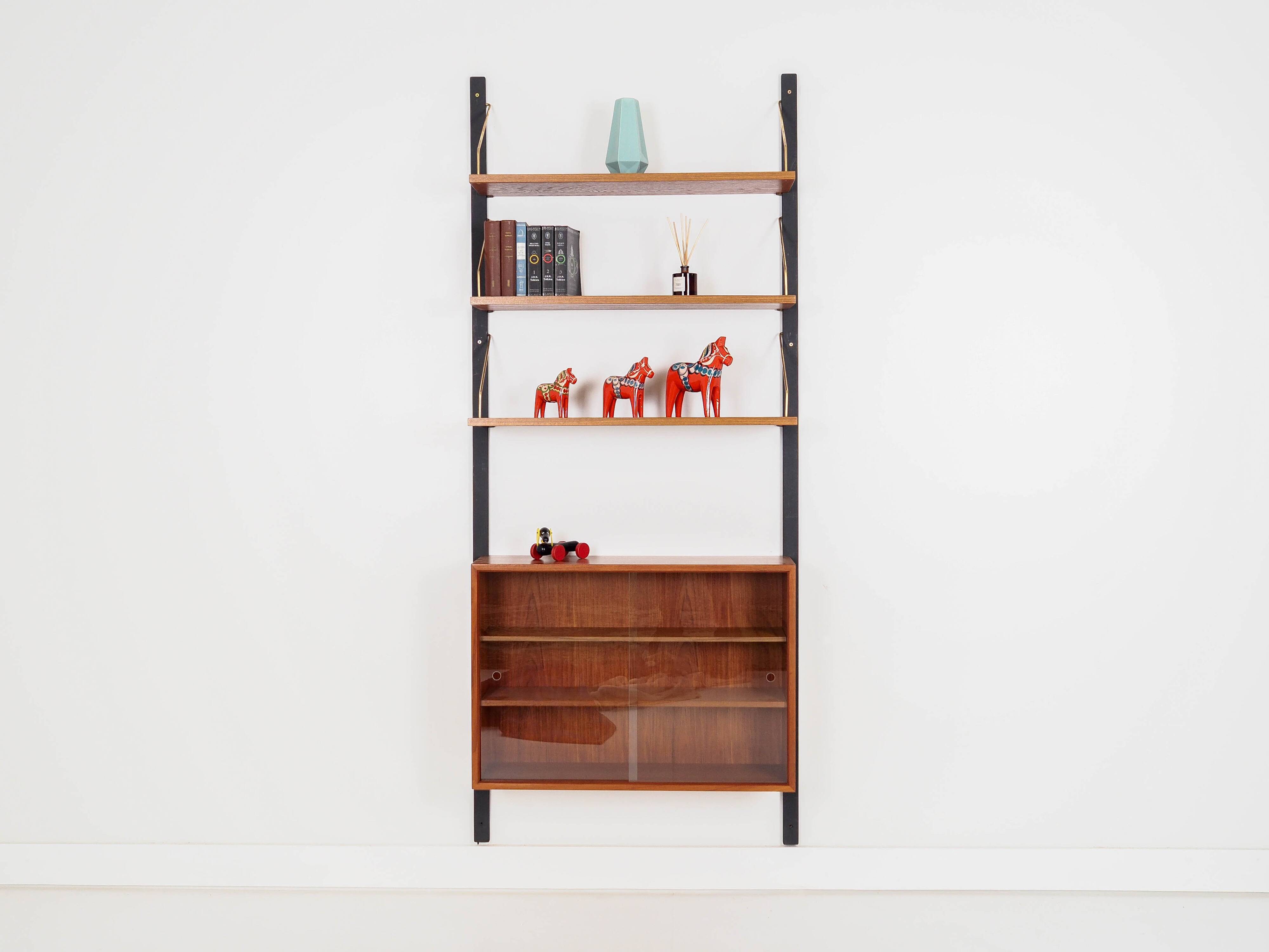 Teak shelving unit, Danish design, 1960s, production: Denmark
