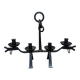 Large vintage brutalist wrought iron candlestick from the 1960s