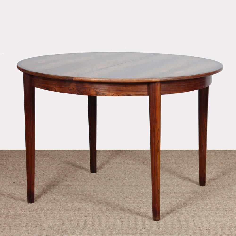 Round rosewood dining table by Johannes Andersen, 1960