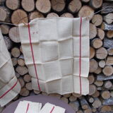 Set of 6 burlap tea towels