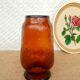 Henkel advertising vase in amber glass years 70 vintage