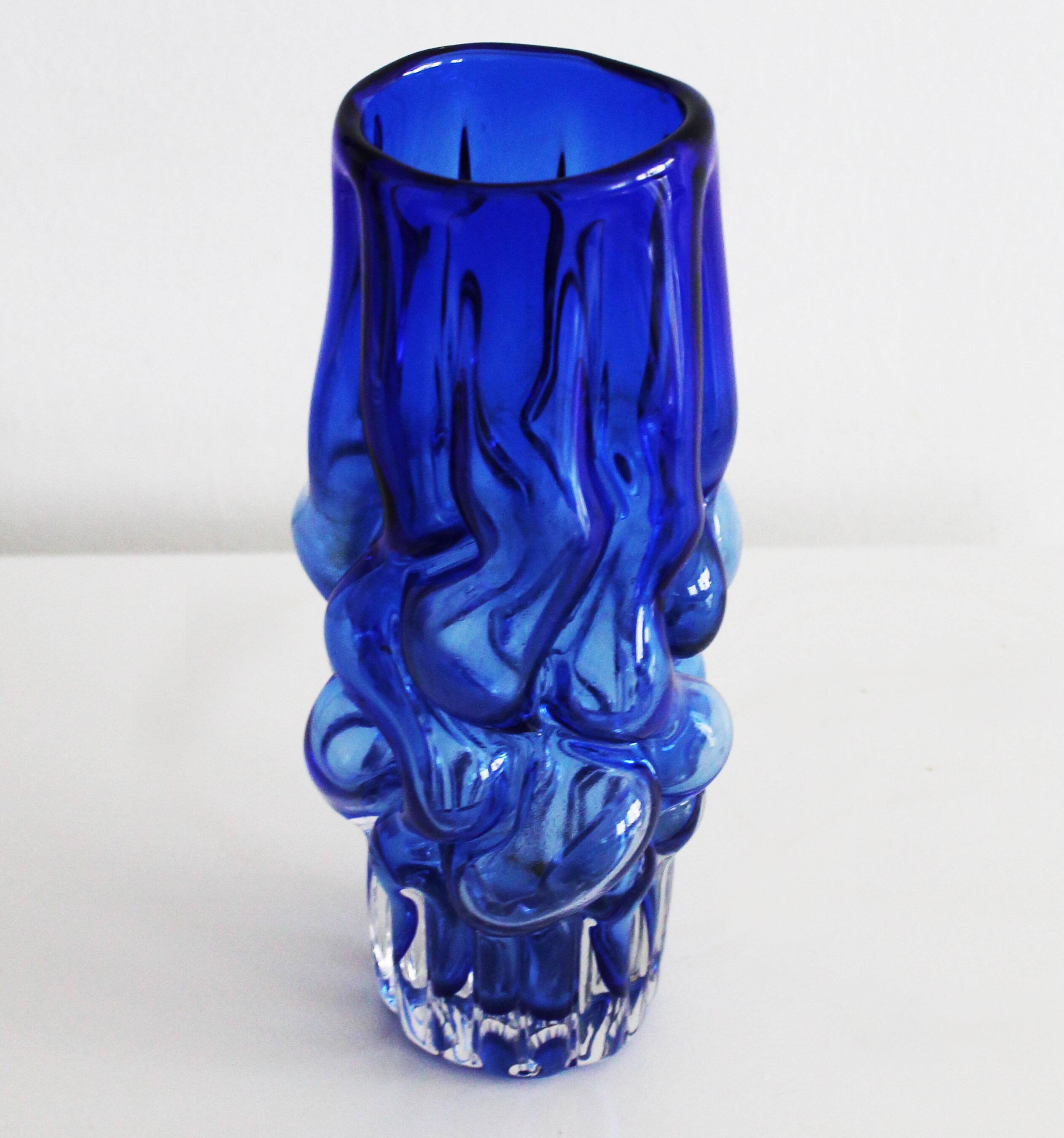 1960's Flower Vase by Pavel Hlava for Novy Bor Glasswork