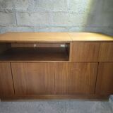 Meuble vinyles et enceintes 1960 scandinave teck