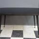Black coffee table with Black glass plate 1960s