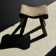 Four-legged stool in antique teak from Indonesia H 50 L 52