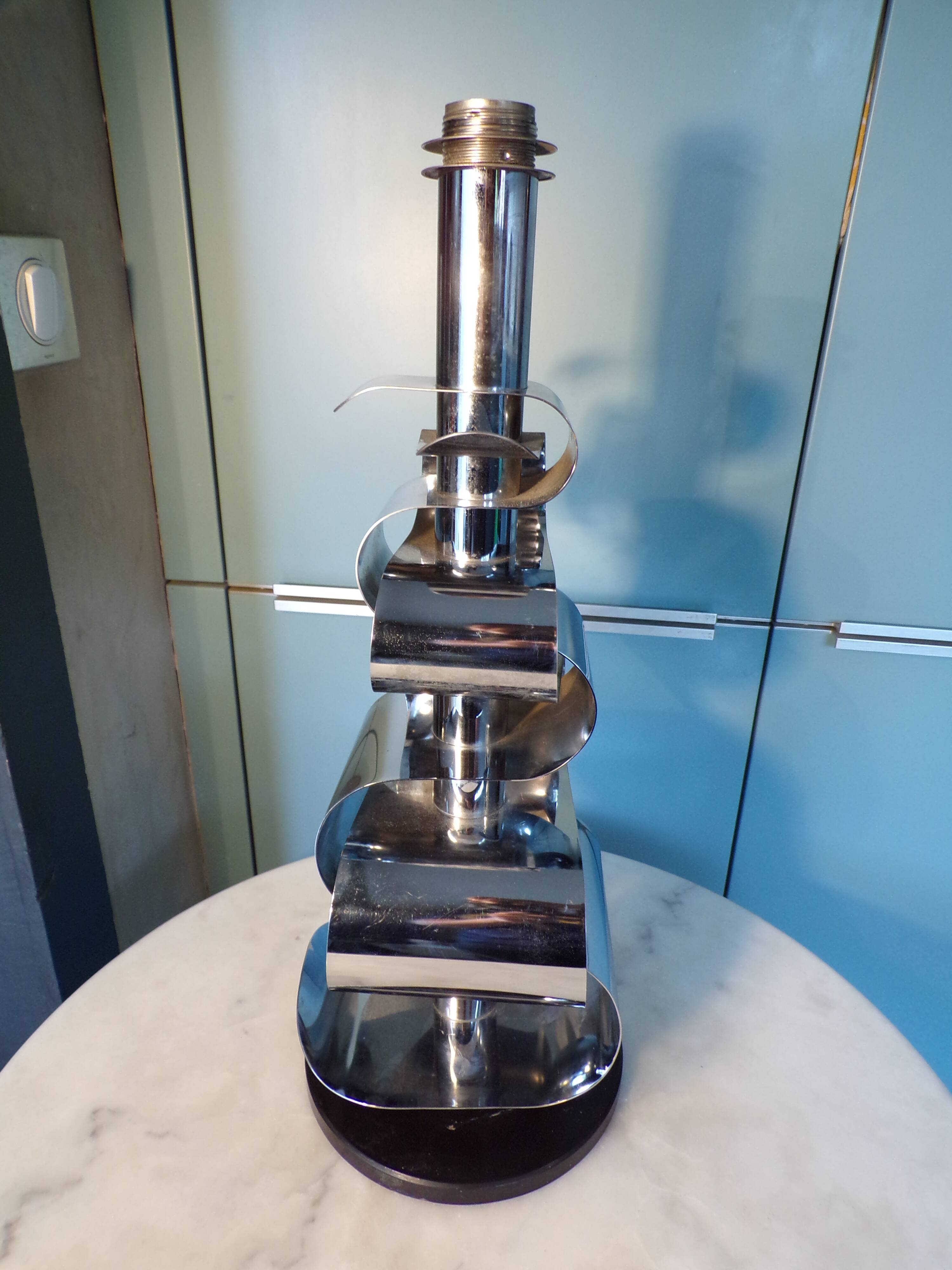 Lamp 1970 metal chrome lamp