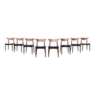 Harry Ostergaard set of eight dining chairs rosewood Randers Denmark 1960