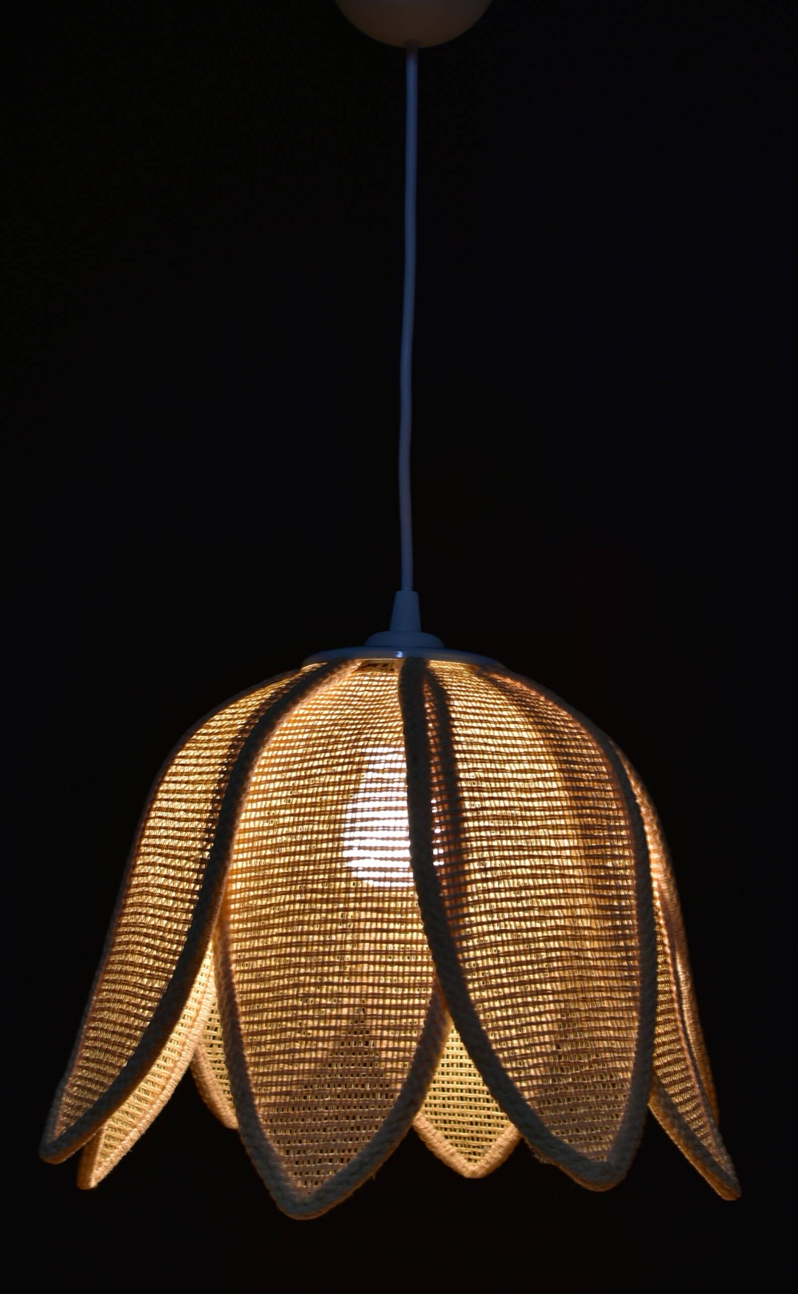 Suspension and rattan flower petals.