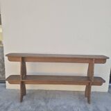 Pair of antique rustic farmhouse benches