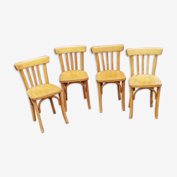 Set of 4 vintage chairs bistro Luterma