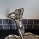 Display stand, cup, pocket tray in silver-plated bronze - Art Nouveau period