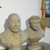 Pair of busts popular art nineteenth earthen terracotta