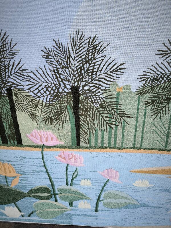 Tapisserie scène lacustre par Henri ROUSSEAU