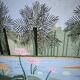 Tapestry, lakeside scene by Henri Rousseau