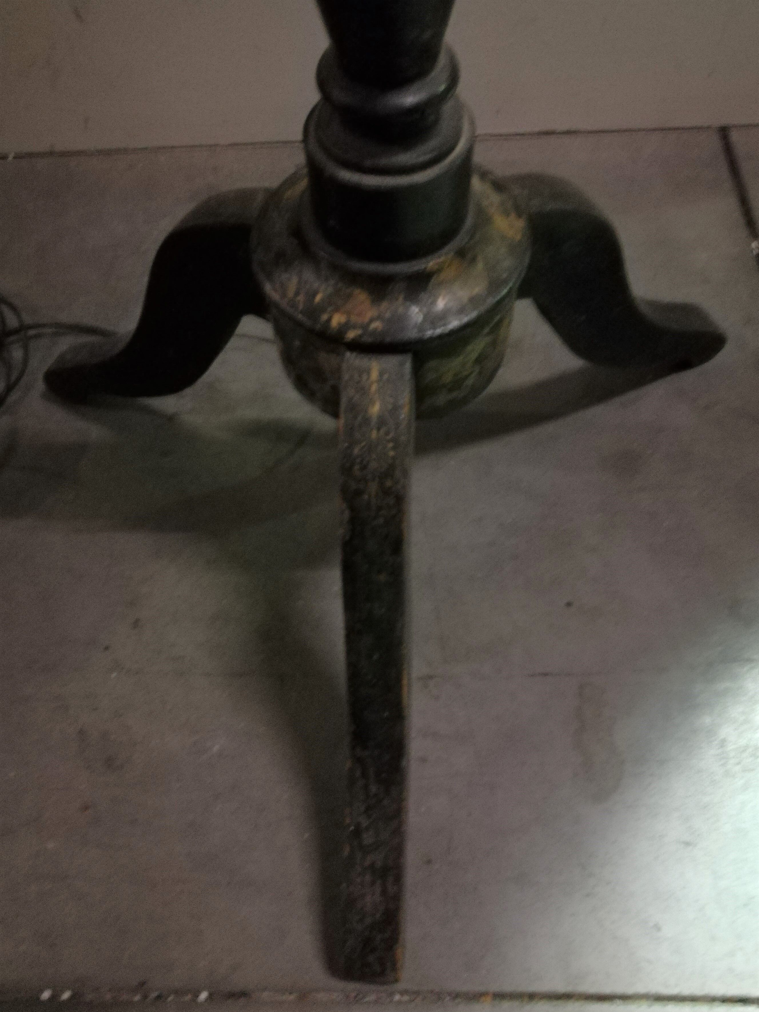 Napoleon III floor lamp in black lacquered wood