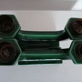 Pair of art-deco ceramic candle holders