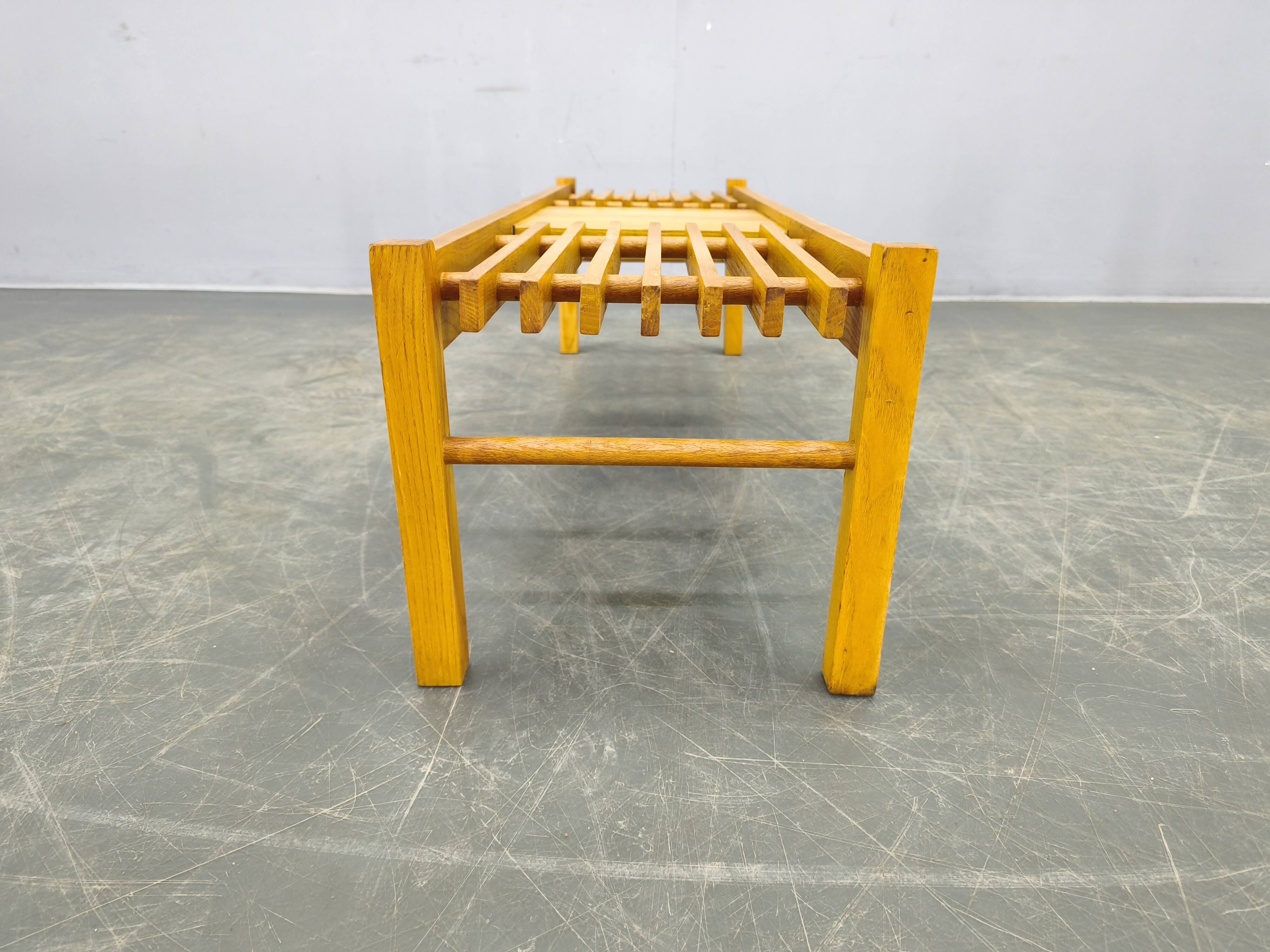 Set of Three Mid-Century Wooden Plant Stands, Czechoslovakia 1970s