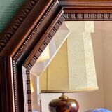 Miroir octogonal en bois - 87x67cm