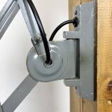 Grey Industrial Scissor Wall Lamp from Elektroinstala, 1960s