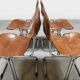 Vintage leather Calla Arflex dining chair Ari Colombo
