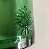 Xxl vase in sun-blown glass italian work empoli 1960