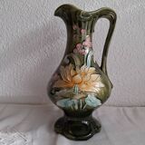 Art Nouveau pitcher in slipware