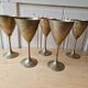 Lot 5 Calisse Verre En Laiton