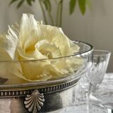 Coupe ancienne en verre et métal argenté