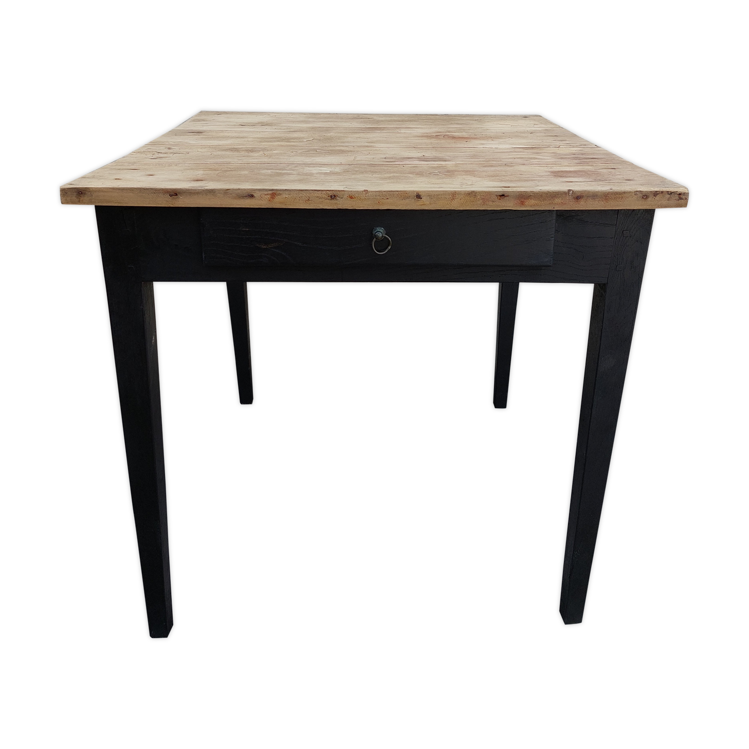 Black patinated old farmhouse table