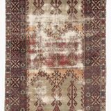 5x7 Classic Brown Red Handmade Vintage Rug, 151x214Cm SK 3054