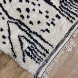 Handmade wool Berber rug 245x142 cm