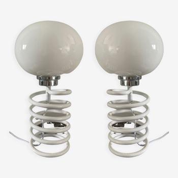 Set of two lamps spring vintage oval globes