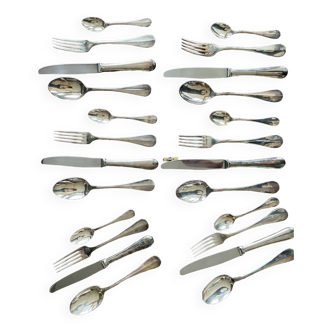 Set of 24 fidelio Christofle silver cutlery