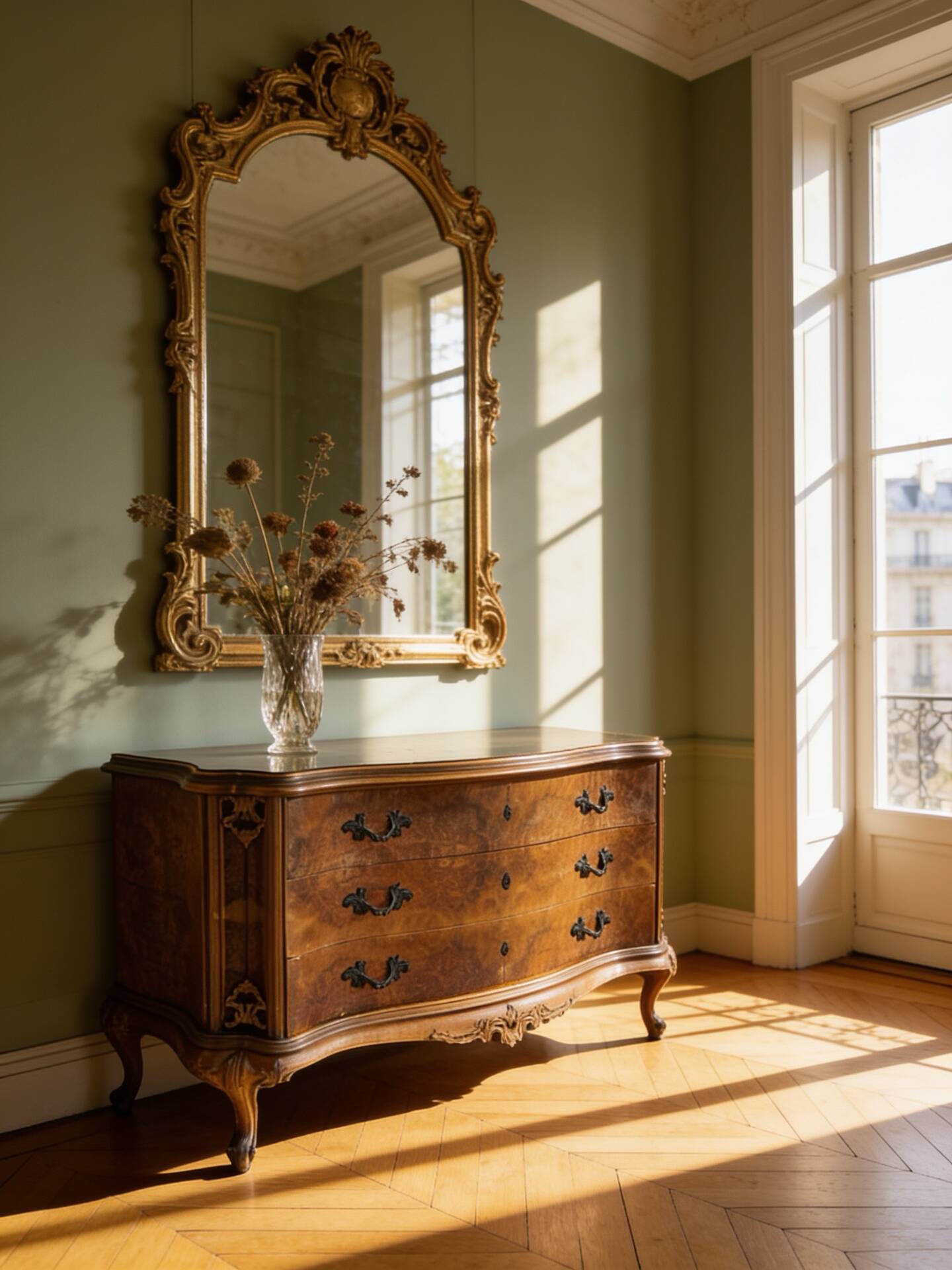 Elegant Italian Louis XV style commode, circa 1940.