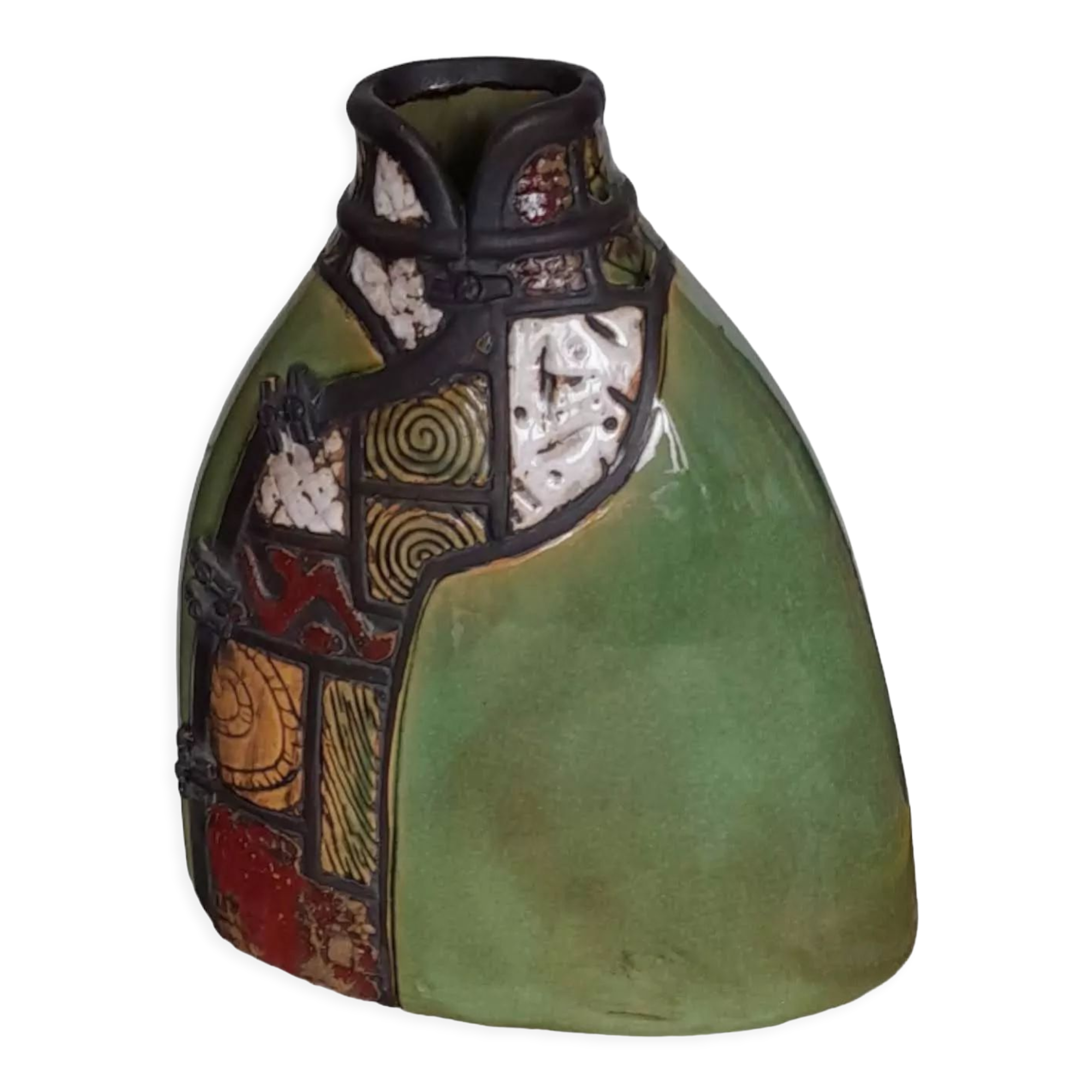 Vase in the shape of an Asian shirt. Height 27 cm