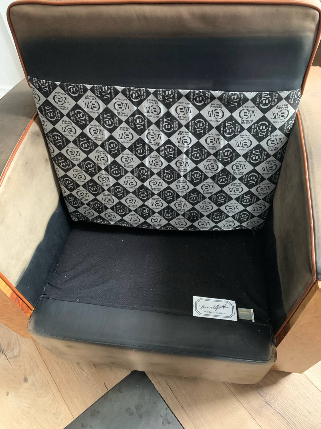 Massot leather club chair