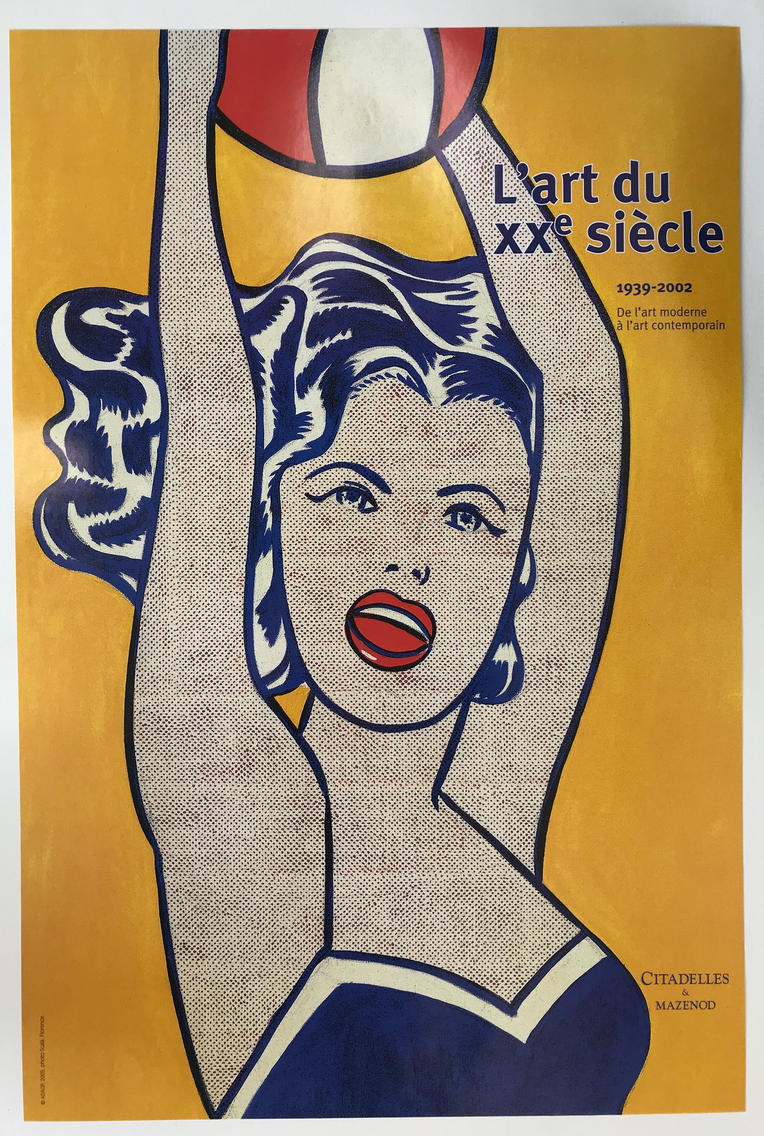 Poster roy lichtenstein girl with ball / l'art du xxe siècle, 2005