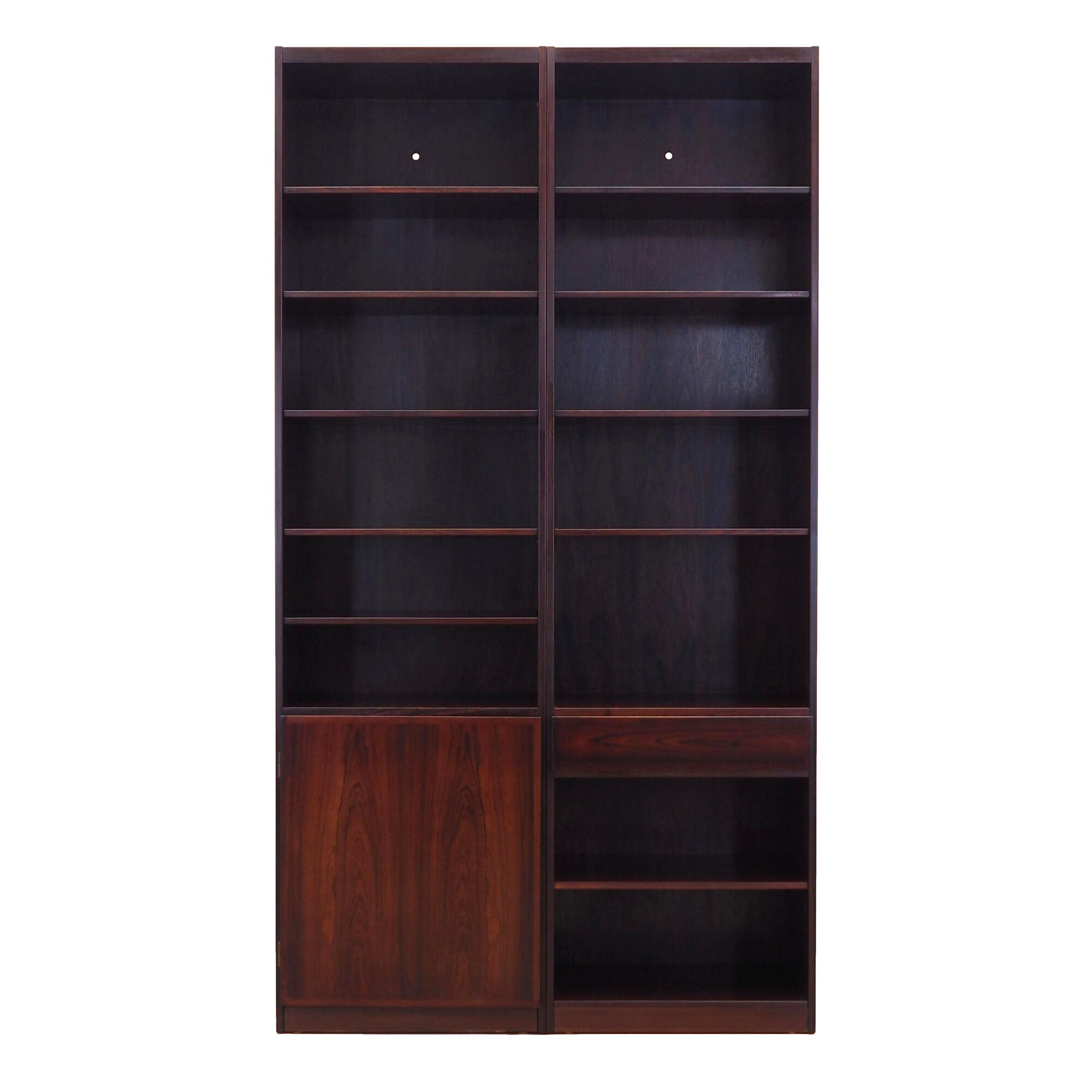 Set of rosewood bookcases, Danish design, 1970s, manufacturer: Omann Jun