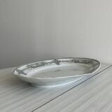 Antique oval earthenware dish