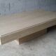 Table basse Travertin vintage années 80 Roche Bobois