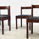 Set of six leather "Carimate" dining chairs by Vico Magistretti for Cassina