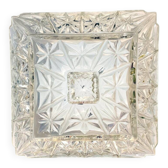Glass flush mount light for ceiling or wall