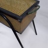 metal seamstress style vintage 1960 yellow and black