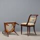 Chaises victoriennes anciennes en acajou et tissu, Royaume-Uni, XIXe siècle