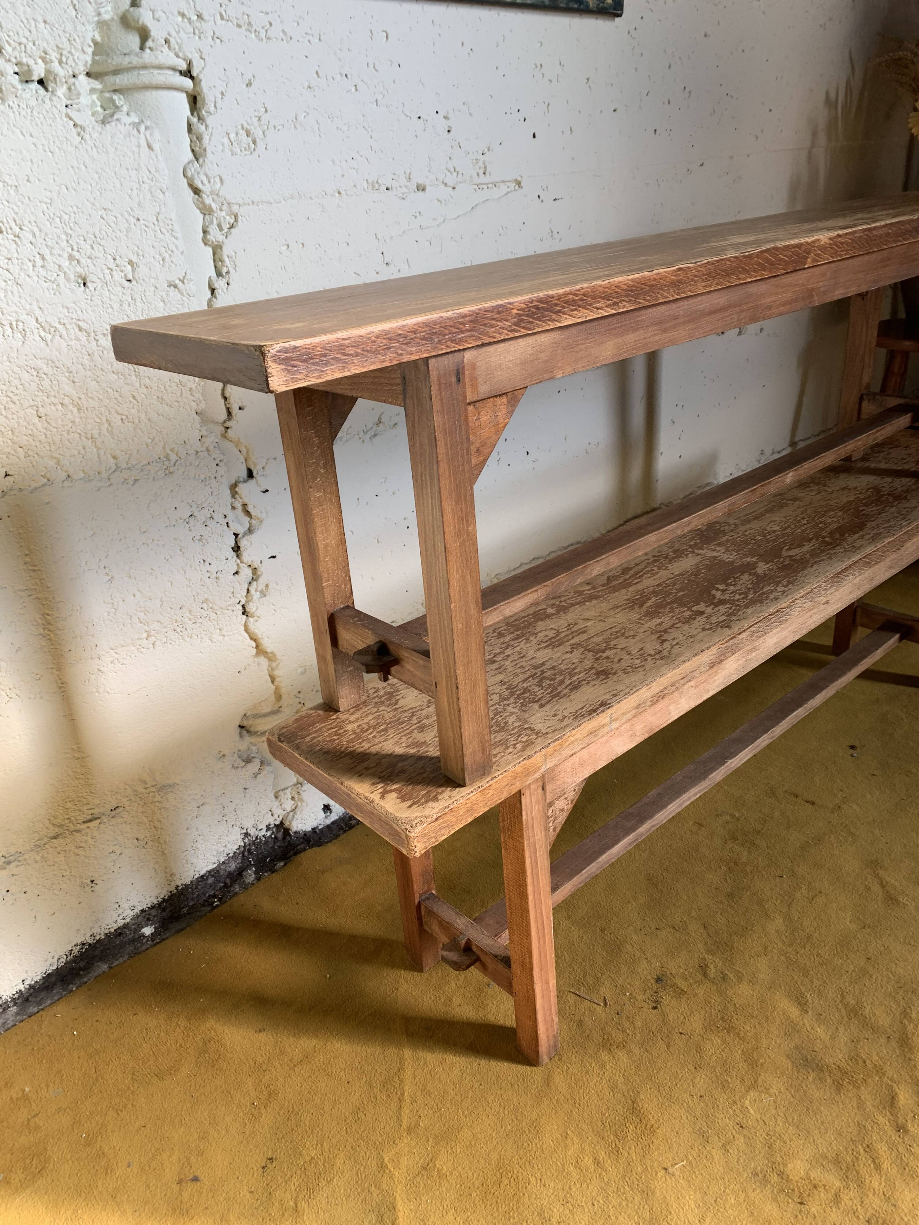 Pair of country benches.