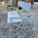 Banc de jardin ancien en fer forgé massif
