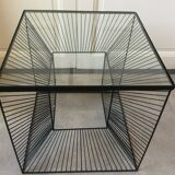 Cubic steel wire console table