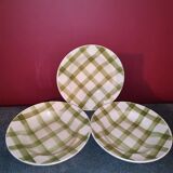 Assiettes écossais vertes Moulin des Loups