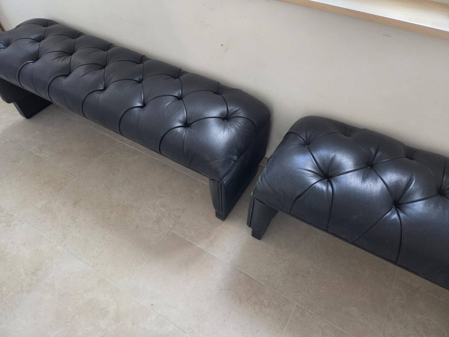 Leather banquettes